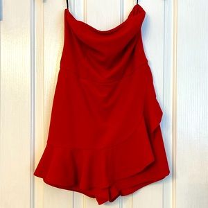 Gorgeous red strapless romper